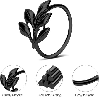 KPOSIYA Napkin Rings Set of 20 Hollow Cut Metal Napkin Holder Dinning Table - Image 2