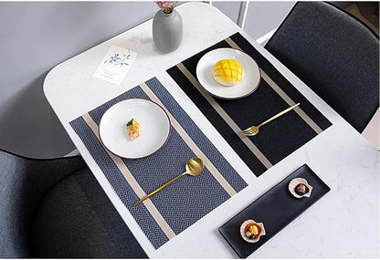 PIGCHCY Luxurious Placemats and Table Runner Set, Stylish Durable Placemats Set - Image 5