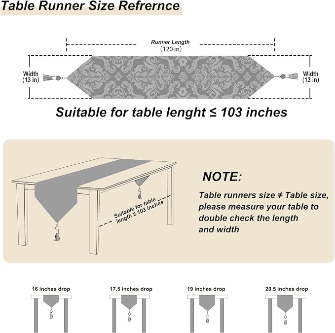 Jacquard Red Table Runner 120" Long Chenille Decor - Image 2