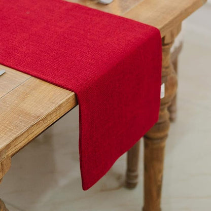 Soft Caddice Faux Linen 2 Side Table Runner, eco-Friendly Fabric Handcrafted - Image 3