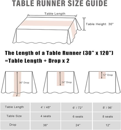 10FT Champagne Chiffon Table Runner 30x120 Inches Romantic Boho Rustic Sheer - Image 5