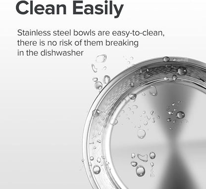 URBUDDIES 2 Pack Hammered Stainless Steel Dog Bowls, 4 Cup, Dishwasher Safe - Image 7