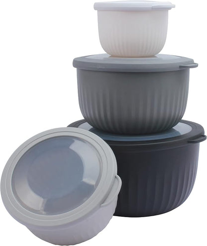 COOK WITH COLOR Prep Bowls with Lids- Wide and Deep Nesting Plastic Small - Image 7