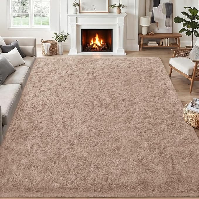 Area Rug for Living Room Bedroom: 5x7 Soft Fluffy Shag Rugs Upgrade Non-Slip - Image 2