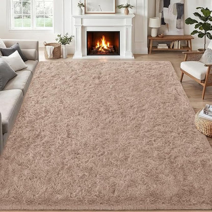 Area Rug for Living Room Bedroom: 5x7 Soft Fluffy Shag Rugs Upgrade Non-Slip - Image 2
