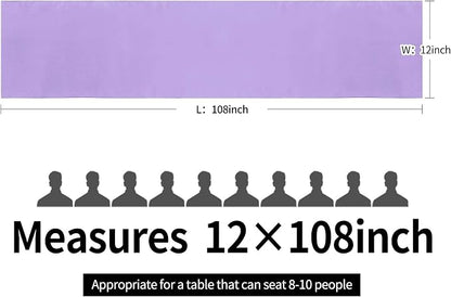 10-Pack Satin Table Runner Lavender 12 x 108 inches Long, Table Runners - Image 4