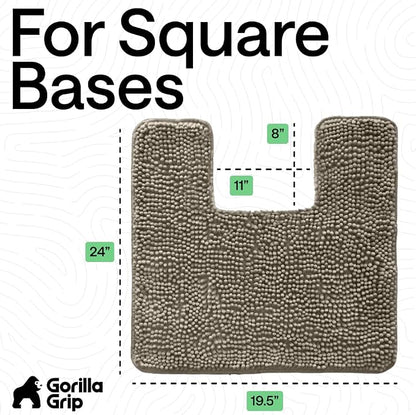 GORILLA GRIP Plush Absorbent Shaggy Chenille Bath Rug Mat - Image 2