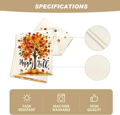 Artoid Mode 210 GSM Fall Table Runner 13x90 Inch Home Party Decor | Maple Tree - Image 5