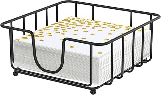 Metal Cocktail Napkin Holder for Bar, Flat Napkin Holder Caddy for Cocktail by GMFINE