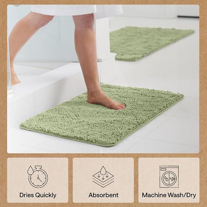 GORILLA GRIP Bath Rug Mat 44x26, Soft Absorbent Chenille, Quick Dry Microfiber - Image 7