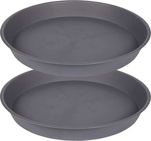 2 Pack of 20 21 inch Plant Saucer Round, Deep Plant Saucers by Bleuhome