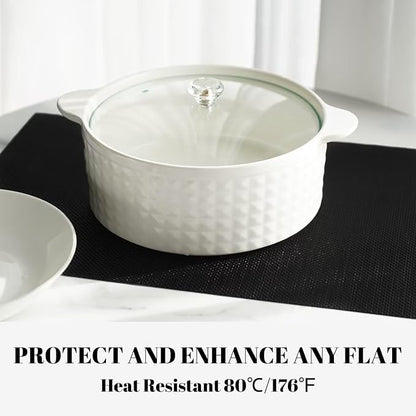 Placemats Set of 12 Vinyl/Plastic Woven Place Mats - Image 4