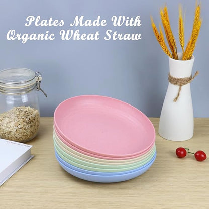 Unbreakable Deep Dinner Plates Wheat Straw Plates Sets Microwave and Dishwasher - Image 5
