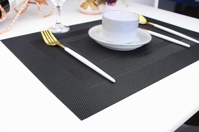 PIGCHCY Placemats Set of 8 Washable Durable Place Mats Vinyl Heat Resistant - Image 9