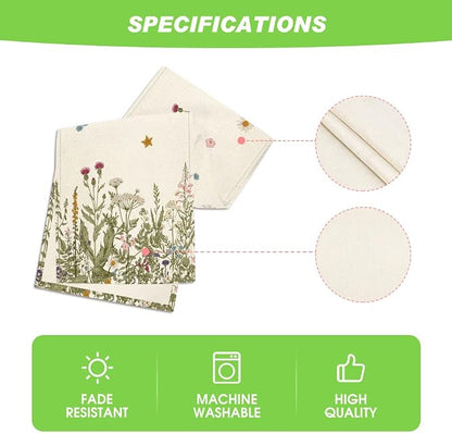 Artoid Mode Antique Herbs and Wild Flowers Summer Table Runner, Spring Fall - Image 5