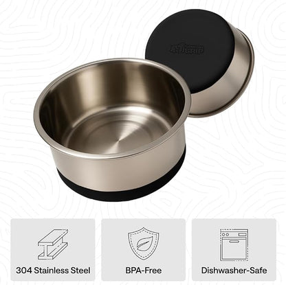 GORILLA GRIP Dog Bowl, Holds 8 Cups, Food Grade 304 Stainless Steel Food and - Image 6