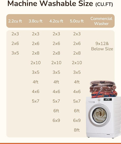 Area Rug 6x9 Rug Machine Washable Non-Slip Low Pile Print Pattern Western Rug - Image 5
