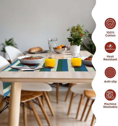 Folkulture Table Runner 72 Inches Long | Blue, Pool Party Decorations, 100% - Image 3