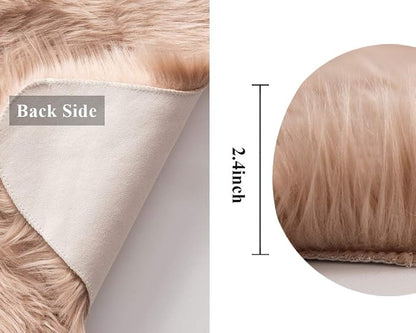 MIULEE Fluffy Rug Soft Shaggy Faux Fur Area Rug Luxury Plush Sheepskin Carpet - Image 2