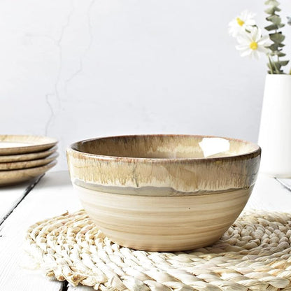 Stoneware Soup Bowl Set of 4, 26 Oz, Cereal Bowl - Image 4