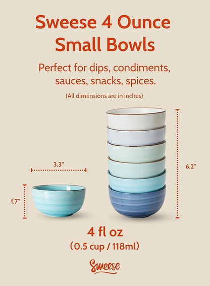 Sweese 4 Oz Porcelain Bowls Set - Image 2