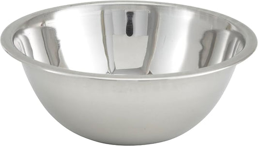 Winco 4 qt Stainless Steel Mixing Bowl | Dishwasher safe, Heavy-duty, by Fonteme