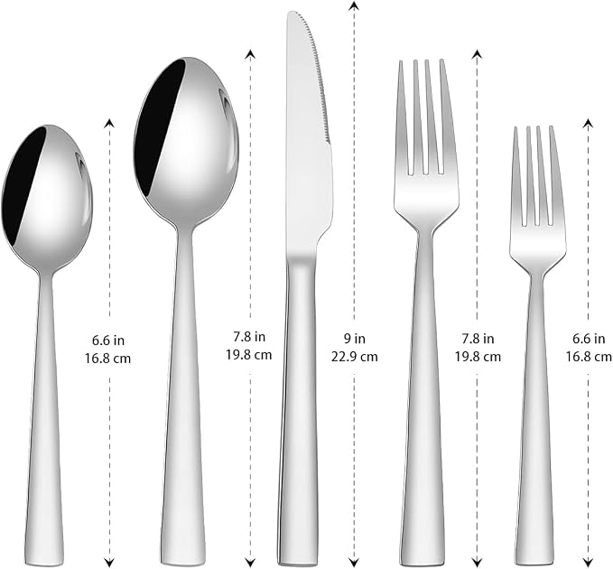Silverware Set for 6, CXJY 30-Piece Stainless Steel Flatware Cutlery Set - Image 2