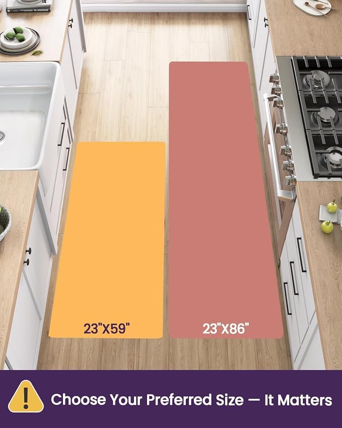 DEXI Kitchen Mats Cushioned Anti Fatigue, 23x86 Floor Padded Runner Rug Non Slip - Image 2