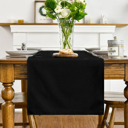 Artoid Mode Black Table Runner, Seasonal Halloween Washable Kitchen Dining - Image 2