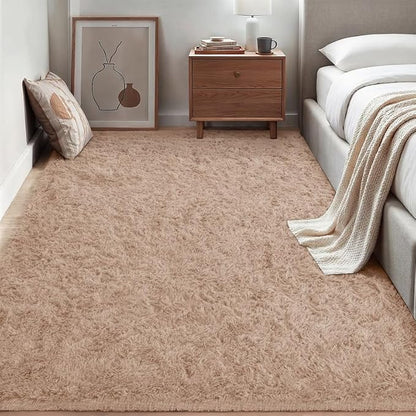 Area Rug for Living Room Bedroom: 4x6 Soft Fluffy Shag Rugs Upgrade Non-Slip - Image 4