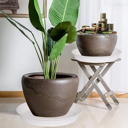 3 Pack of 22 inch Plant Saucer, 3.6" Depth Tray, Large Deep Garden Plastic - Image 6