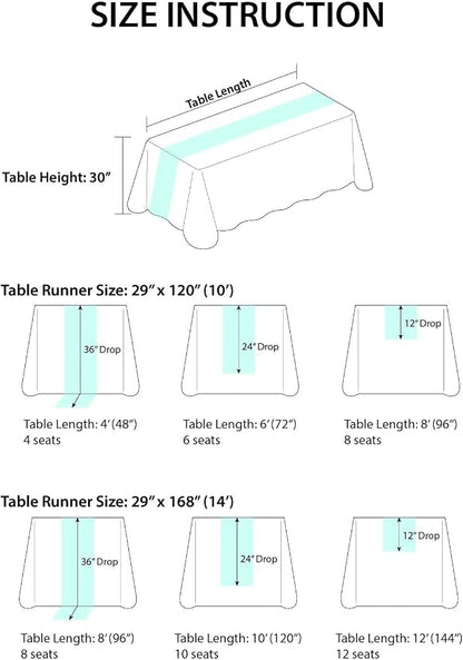 Ling's Moment 14Ft Terracotta Table Runner, Wedding Chiffon Table Runners | - Image 7