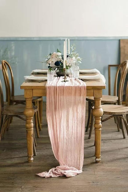20Pack Light Pink Cheesecloth Table Runner 20x120inch Gauze Table Runners | - Image 8