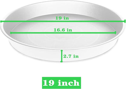 4 Pack of 19 inch Plant Saucer, 2.7" Depth Tray, Large Deep Garden Plastic - Image 2