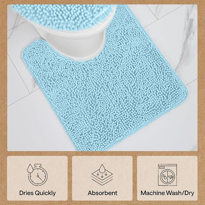 GORILLA GRIP Plush Absorbent Shaggy Chenille Bath Rug Mat - Image 7