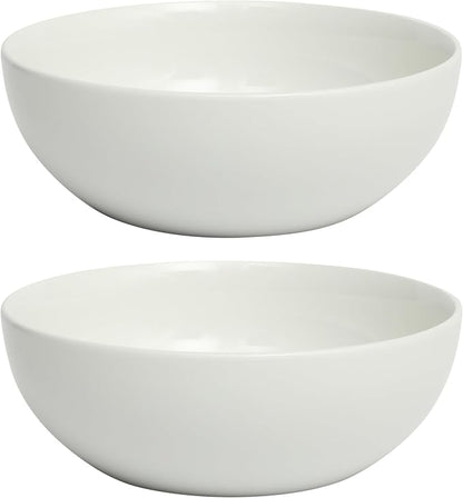 Gibson Home Extra Large Serving Bowls Set of 2-100 oz 10-Inch White Porcelain by GibsonHomewares