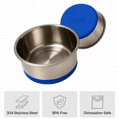 GORILLA GRIP Dog Bowls, Food Grade 304 Stainless Steel, Holds 8 Cups Each Food - Image 6