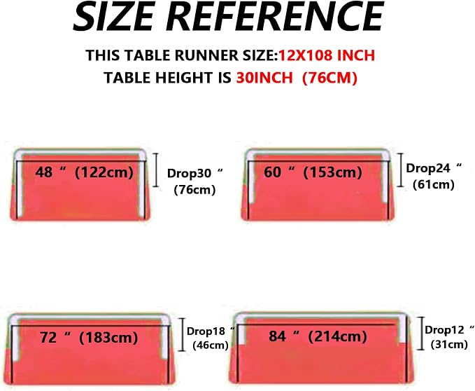 6 Pack Black Table Runners, Satin Table Runner 12x108 Inches Long, Silk and - Image 8