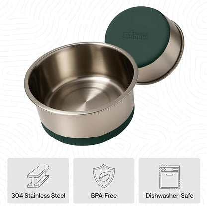 GORILLA GRIP Dog Bowls, Food Grade 304 Stainless Steel, Holds 4 Cups Each Food - Image 6