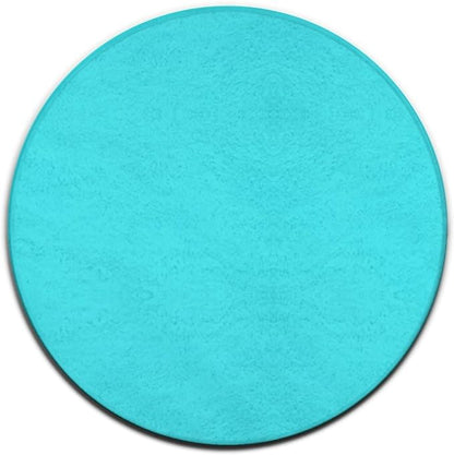 Machine Washable Modern Round Area Rug, Room Sofa Yoga Soft Round Carpet by Meaudiwes