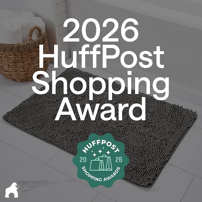 GORILLA GRIP Bath Rug Mat 44x26, Soft Absorbent Chenille, Quick Dry Microfiber - Image 6
