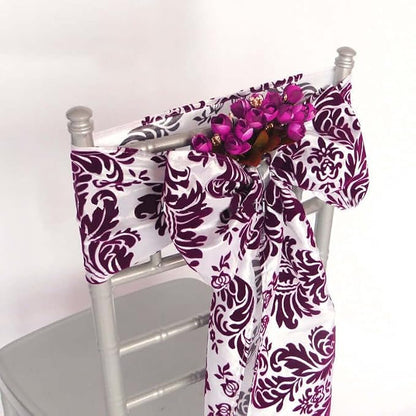 Efavormart 5pc x Damask Flocking Chair Sash - Image 9