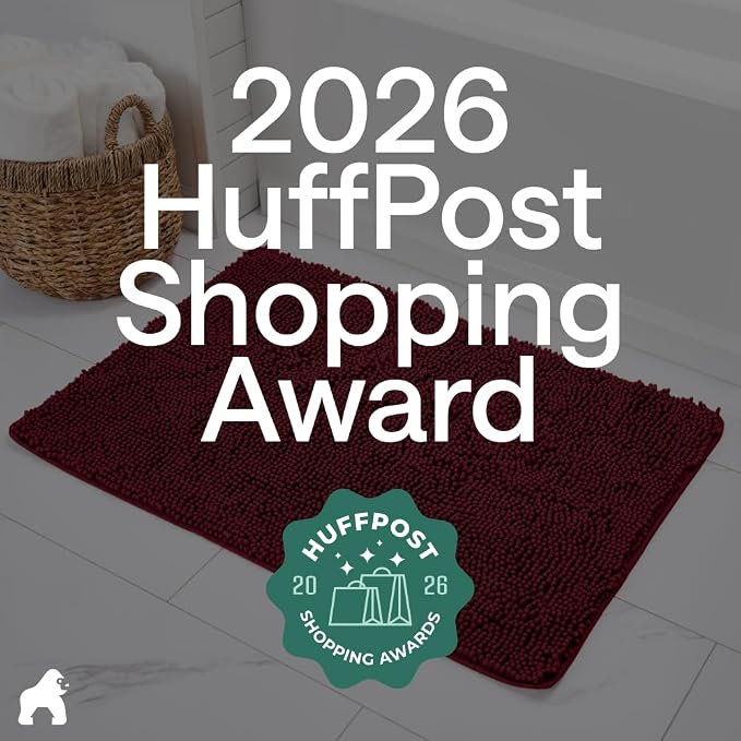 GORILLA GRIP Bath Rug Mat 30x20, Thick Soft Absorbent Chenille, Quick Dry - Image 6