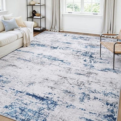 Area Rugs 6x9 Living Room: Large Modern Abstract Washable Rug Soft Anti-Skid by GENTDRIZZ