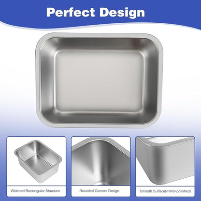 4 Gallon Large Dog Water Bowl, 2 Pack Stainless Steel Dog Bowls | 15.7 x 11.8 x - Image 4