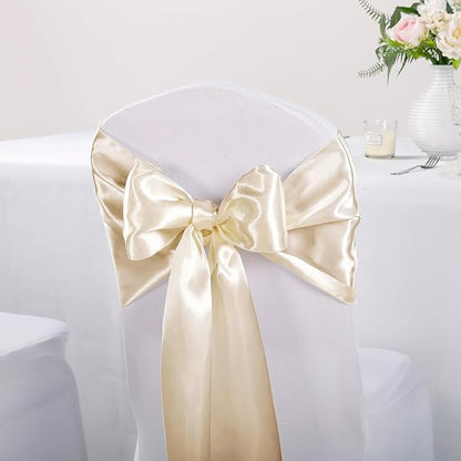 5-Pack Satin Table Runner Champagne 12 x 108 inches Long, Table Runners - Image 7