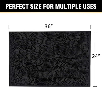 H.VERSAILTEX Bath Mat for Bathroom Non Slip Luxury Chenille Ultra Soft Bath - Image 2