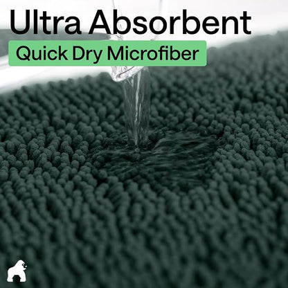 GORILLA GRIP Bath Rug Mat 36x24, Thick Soft Absorbent Chenille, Quick Dry - Image 5