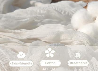 6Pcs White Cheesecloth Table Runner Wedding Bridal Boho Decorations | 35x120 - Image 4