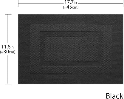 PIGCHCY Placemats Set of 8 Washable Durable Place Mats Vinyl Heat Resistant - Image 2